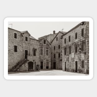 Stone Houses in Stari Grad Sticker